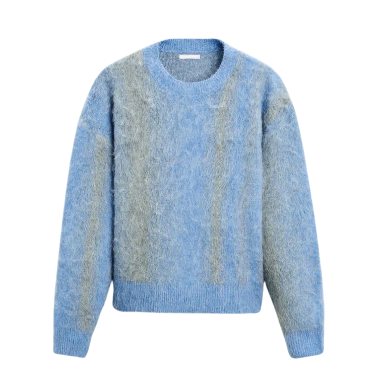 BRUSHED BLUE - KNITTED SWEATER